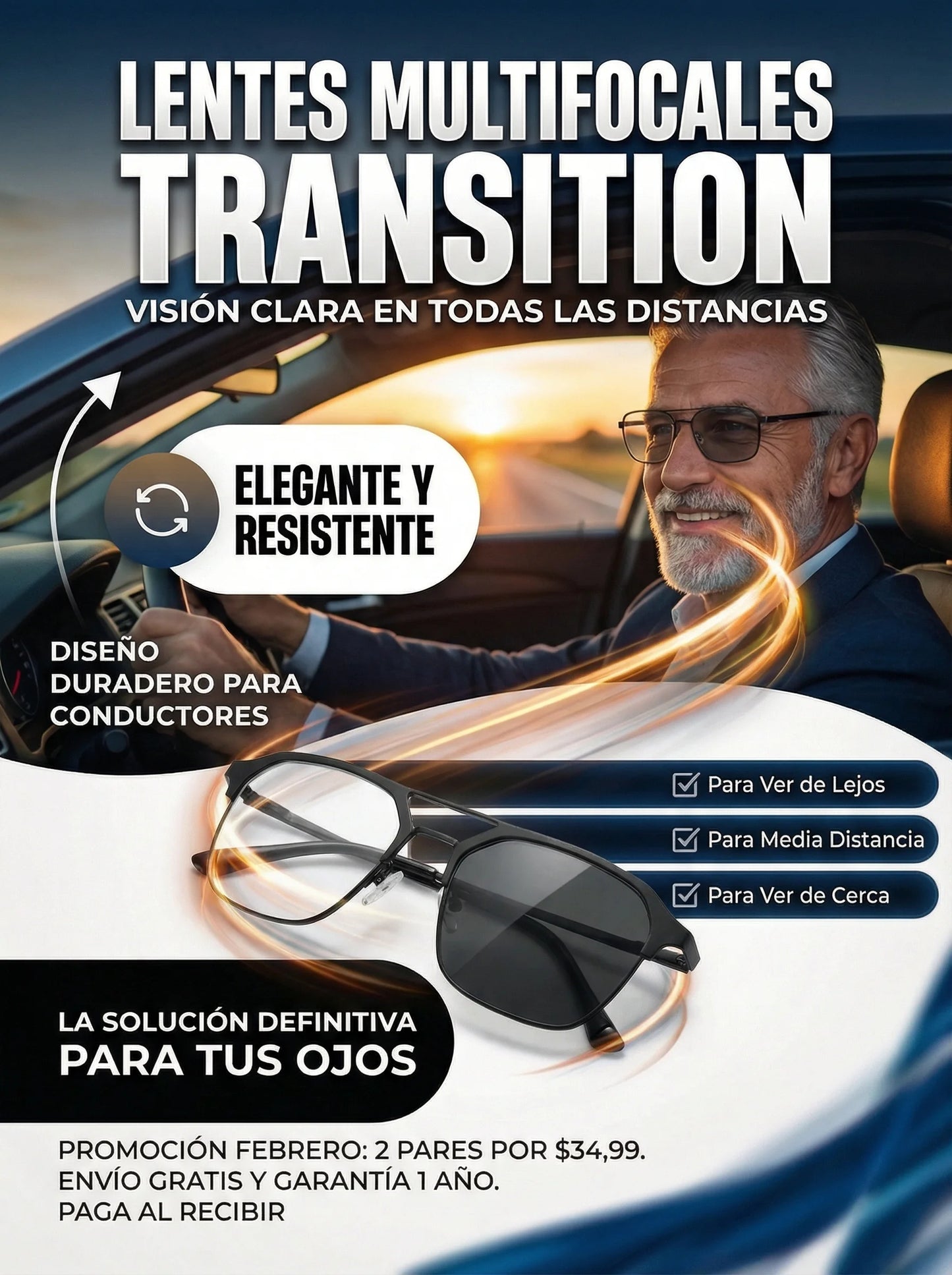Lentes Multifocales Transition | Compra 1 Recibe 2 pares